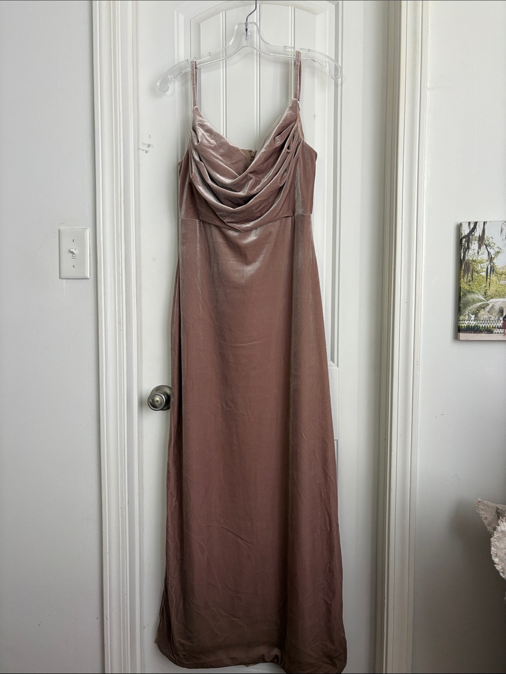 Revelry Skye Velvet Dress in Champagne
